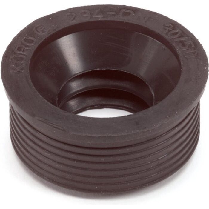 Rubber overgangsstuk PVC/metaal 50 x 30 mm