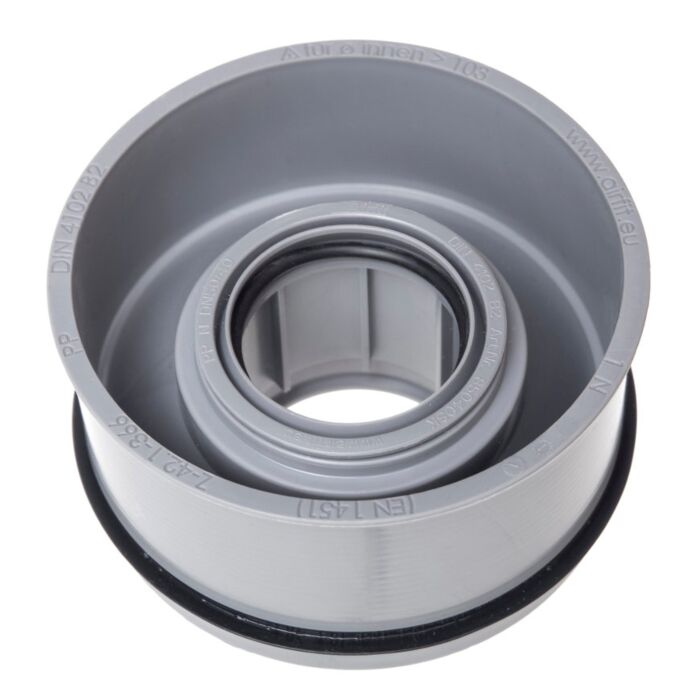 PP inzetverloopring in buis 110 mm x 40 mm