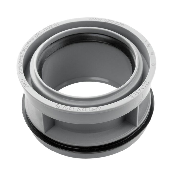 PP inzetverloopring in buis 125 mm x 110 mm