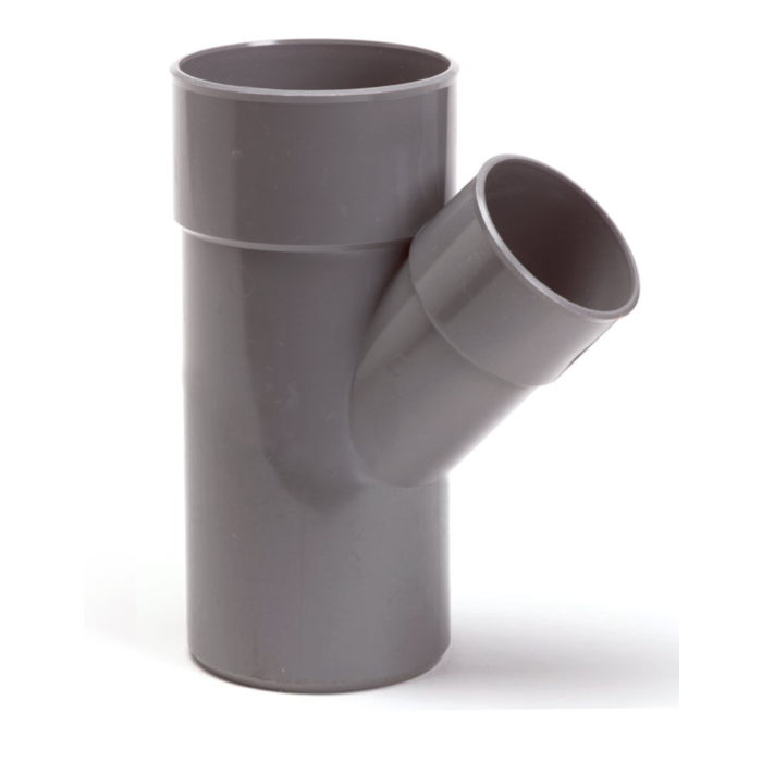 PVC verloop T-stuk 45 graden lijmspie PVC verloop T-stuk 45 graden lijmspie