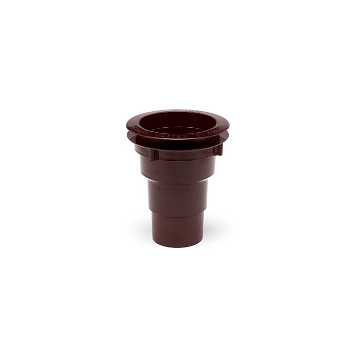 PVC S-lon gootuitloop bruin bakgoot wartel