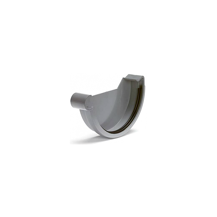 S-lon grijs PVC eindstuk klem links S-lon grijs PVC eindstuk klem links