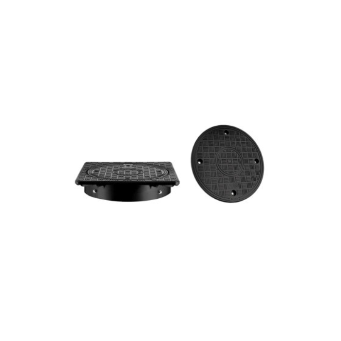 Karmat PP putdeksel vierkant 365 x 365 mm met dichte deksel 315 mm
