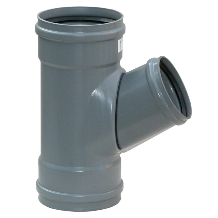 pvc-t-stuk-250mm-45-graden-sn8