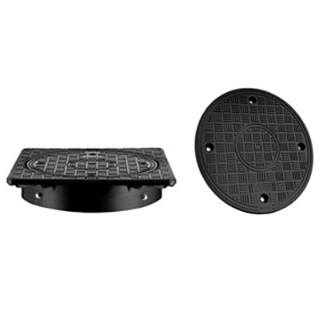 Karmat PP putdeksel vierkant 365 x 365 mm met dichte deksel 315 mm